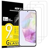 NEW'C Protector Pantalla para Samsung Galaxy A56 5G/A36 5G | Paquete de 3, transparente, 6,7 pulgadas, dureza 9H, resistente a los arañazos, sin burbujas, HD transparente, oleofóbico
