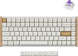 Keychron K2 HE Teclado Magnético Inalámbrico, 2.4Ghz/Bluetooth/USB-C, RGB, Hot-Swap, QMK/Via, Gateron Magnetic Switch Nebula, Compatible con Mac Windows Linux, Special Edition Blanco