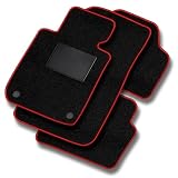 MOTOS Basic Alfombrillas coche de velours adecuado para SEAT Ibiza IV 2008-2017 - Basic, Material, Rojo - Experimenta un nuevo confort de conducción con un juego de alfombra de coche de terciopelo par