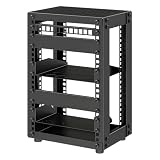 Armario para Servidores de 8U, Mini Rack para Servidores de 10 Pulgadas para Redes, Servidores, Equipos Audiovisuales y Proyectos de Bricolaje, 7,87 Pulgadas de Profundidad, Negro