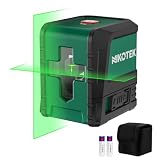 Nivel Láser Verde Nikotek,Autonivelante Láser de Líneas Cruzadas Horizontales y Verticales para Decoración del Hogar Bolsa de Transporte, 2xBatería Incluida IP54
