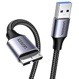 UGREEN Cable USB 3.0 Tipo A a Micro B para Disco Duro Externo 5Gbps (0.5 M) | Compatible con Galaxy Note 3/S5, Toshiba Canvio Basic, Seagate Backup Plus, Maxtor M3, WD My Passport