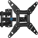 PERLESMITH Soporte TV Pared 13-43 Pulgadas hasta 20 kg, Máx VESA 200x200mm | Inclinable y Extensible, Giratorio Rotatorio 360°, Espacio Pequeño, Colgador TV para Salón y Dormitorio