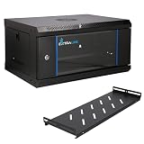 Extralink Armario Rack 19 Pulgadas 4U de Pared 400 mm con Estante 60 kg