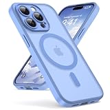 Oududianzi - Magnética Funda para iPhone 14 Pro MAX Magsafe, Morado Claro | Funda Trasera Translúcida de PC, TPU Silicona Bumper, Carcasa de Protección Militar Anti-Choques Antigolpes