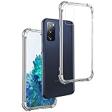 REY Funda Anti-Shock Gel Transparente para Samsung Galaxy S20 Fe, Ultra Fina 0,33mm, Esquinas Reforzadas, Silicona TPU de Alta Resistencia y Flexibilidad