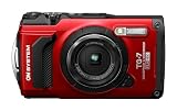 OM SYSTEM Tough TG-7 Cámara Digital 12 MP, Sumergible 15m y Macro 4K, Rojo | Sensor CMOS F2.0, grabación de vídeo vertical, USB-C, Wi-Fi, GPS y diseño resistente a golpes, frío, polvo y rotura