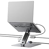 BENFEI Soporte para Portátil con Docking Station USB C 6 en 1, HDMI 4K@60Hz, Ethernet Gigabit, Carga Rápida 100W, 10Gbps 1*USB C 3.2 y 2*USB A 3.2 Compatible con MacBook Pro/Air, iPad Pro