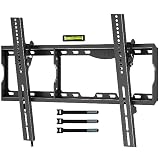BONTEC Soporte TV Pared para 17-86 Pulgadas para Televisores LED LCD y OLED, Soporte Pared TV Inclinable con Capacidad de hasta 75 kg, Máx VESA 600x400 mm, para Salón, Oficina y Sala de Reuniones