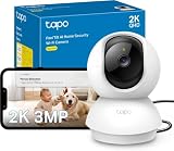 Tapo C210 - Cámara de Vigilancia WiFi Interior 360º, 2K 3MP, Detección IA | Detección Movimiento, Personas y Llanto de Bebé. Visión Nocturna. Alarma Luz y Sonido. Almacenamiento Local o Nube. App Tapo.