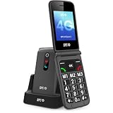 SPC Stella 3 - Teléfono móvil para Mayores, 4G, Teclas Grandes, Negro | Base de carga, botón SOS, configuración remota desde app SPC Care, 3 memorias directas y compatible con audífonos y 2,8'