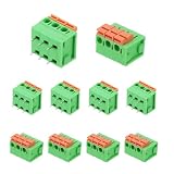 QUARKZMAN 10Pzs Conector De Bloque De Terminales PCB De 5.08mm Verde