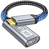 Adaptador Mini HDMI a HDMI, Mini HDMI Macho a HDMI Hembra 4K 60Hz 18Gbps con 3D HDR Ethernet ARC, Compatible con DSLR, Raspberry Pi Zero W, Portátil, Tableta, HDTV, Cámara, Proyector