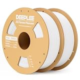 DEEPLEE Filamento PLA Basic 1.75 mm, Pack 2 x 1 kg, Blanco