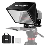 NEEWER BASICS X12B 12' Teleprompter de Aleación Aluminio para Tablet y DSLR | Compatible con iPad, Bluetooth, sin Ensamblaje, APP Control Remoto, Compatible con iOS y Android, Negro, para Streaming