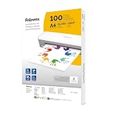Fellowes Fundas de plastificar A4, Pack de 100, acabado brillo, Fundas plastificación para hogar, escuela, oficina, Adecuadas para fotos, carteles, documentos, Compatible con todas las plastificadoras