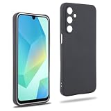 REY Funda Carcasa para Samsung Galaxy A16 4G/5G, Anti-Deslizante Negra, Elegante y Ligera, TPU Flexible Premium