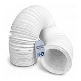 Anakel Home Tubo de Evacuación Universal de 3m para Secadora Fabricado en PVC con Refuerzo de Alambre de Acero | Ø102mm Tubo Flexible de Salida de Aire