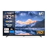 FPD Smart TV 32 Pulgadas – (81 cm) Google TV con 720p, HDR 10, Dolby Audio, Google Play y Google Cast Integrados, telecommande vocale, Streaming TV en Direct