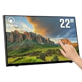 Atlantis A05-T22A-VHDM Monitor táctil de 22 Pulgadas, Pantalla táctil de 10 toques, Full HD 1920x1080, HDMI VGA DP, inclinable 15°-50°, Cristal Protector 7H, Contraste 1000:1,Ángulo 178/178, Vesa 100