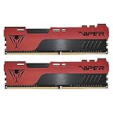 Patriot Memory Viper Elite II DDR4 3200 16GB (2x8GB) C18 Kit de Memoria Gamind de Alto RendimientoRAM XMP 2.0 Negro/Rojo