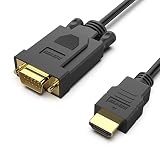 BENFEI Cable HDMI a VGA 0.9M, Unidireccional HDMI (Fuente) a VGA (Monitor) Macho a Macho, Compatible para Computadora HDMI, Monitor VGA, Proyector, Raspberry Pi, Roku, Xbox y Más