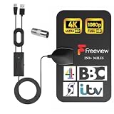 Antena TV Interior Potente, HDTV 4K 1080P Antena TV Portatil
