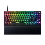 Razer Huntsman V3 Pro Tenkeyless – TKL - Teclado óptico analógico de Deportes electrónicos con Cierre a presión y Modo de liberación rápida (ajustes a Bordo, Rueda multifunción y Botones de Control