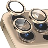 CloudValley Protector de Lente de Cámara para iPhone 13 Pro y iPhone 13 Pro Max, Protectores Individuales, Cristal Templado 9H Dureza, HD Vidrio Protector Camara, Oro