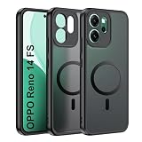 Effcotuo Funda Magnética para OPPO Reno 14 FS/14FS /14 F/14F 4G/5G Case Compatible con MagSafe, Funda de Silicona Flexible + Acrílico Carcasa Respaldo Translúcida Mate Slim Antigolpes Cover