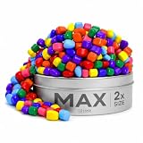 Crack Magnets MAX Color – 300+ Imanes Ferrita para Oficina, ASMR y Formas | Imanes de ferrita 6–8 mm con fuerza magnética moderada – Para ordenar, manipular, patrones creativos, manos ocupadas y pausas