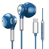 Auriculares USB C para Samsung Galaxy S26 S25 S24 S23 S22 S21 S20 A56 A17 A16 Auriculares USB Tipo C con Micrófono intrauditivos con Cable Tipo C para iPhone 17 16 15 Pro Max Plus iPad 10 Air 5/Mini 6
