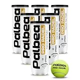 Palbea Pro Padel Pelotas de Padel Aprobadas por la FIP - 1 Caja x 6 Tubos. | Fieltro de Alta Visibilidad HV. Para Entrenamientos y Torneos. Presurizadas, Duraderas y Rápidas.