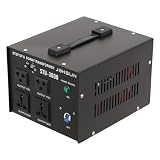 Repomanda STU-3000, Transformador de voltaje 110 V 230 V, transformador alto-abajo, convertidor de viaje con 4 enchufes, portátil para electrodomésticos de cocina, viajes en todo el mundo, 3000 VA