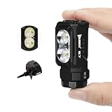 WUBEN E7 1800 lúmenes Mini linterna recargable de con imán - Linterna EDC súper brillante de 6 modos, LED recargable tipo C; Linterna de bolsillo IP68 para uso con faros, rescate y acampada