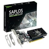 SAPLOS Geforce GTX 750 Ti Tarjeta gráfica, 4GB GDDR5 128-bit, DVI, HDMI, VGA, Perfil bajo, Tarjeta de Video para PC, GPU, PCI Express x16