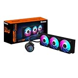 GIGABYTE AORUS WATERFORCE II 360 AIO Refrigerador de CPU líquido - 3X Ventiladores ARGB de 120 mm, Mecanismo de conexión Deslizante, Daisy-Chain, Compatible con Intel LGA 1851 y AMD AM5