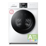 COMFEE' Lavadora Secadora 2 en 1, 10KG/7KG Clase A -10%/D CFP03ED100W-HL | Motor BLDC Silencioso, Cuidado con Vapor, Secado Automático con Sensor, Aprobación Woolmark, Panel Táctil LED, Blanco