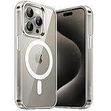 JETech Funda Magnética para iPhone 15 Pro, Transparente