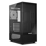 NOX Xtreme Products Hummer Vision Black - Semitorre ATX | M-ATX, Ventana Lateral y Frontal Cristal Templado, Espacio para 5 Ventiladores, Compatible con gráficas de hasta 300mm, USB 3.0, Color Negro