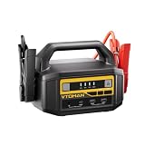 VTOMAN V-Truck - Kit de Arranque Portátil de 6000 A 12 V/24 V, 36400 mAh, Potente Paquete de Arranque para Camiones, Furgonetas y Caravanas con Linterna LED & Carga Rápida de 145 W