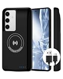Funda con batería para Samsung Galaxy S25 Plus/S24 Plus (15000 mAh), cargador portátil GAN-Tech recargable, funda externa para teléfono móvil, batería externa para Galaxy S25 Plus/S24 Plus