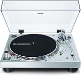 Audio-Technica AT-LP120X, Giradiscos de Tracción Directa (Analógico y USB), Plata