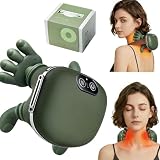 Masajeador Cervical y Espalda 4D a Mano Biónica, Eléctricos masajeador Shiatsu portátil para cuello y hombros con 3 Niveles de Intensidad y 2 Niveles de Calor
