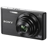 Sony DSC-W830 - Cámara compacta de 20.1 Mp (pantalla de 2.7', zoom óptico 8x, estabilizador óptico), negro