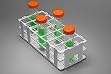 bel-art productos 18745 – 0004 no-wire Tubo de ensayo Rack, para 25 mm-30 mm tubos, 21 lugares, color blanco