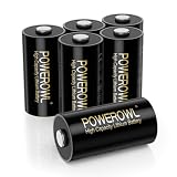 POWEROWL 6 Piezas Pilas CR2 3V Litio, CR15H270 Batería No Recargable para Cámara, Linterna, Telémetro de Golf, Sensores Inteligentes