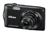 Nikon Coolpix S3300 - Cámara compacta de 16 Mp (pantalla de 2.7', zoom óptico 6x, estabilizador de imagen) color negro