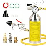MRCARTOOL AC Flush Kit, sistema de aire acondicionado para coche, bidón para coche, sistema de aire acondicionado A/C, juego de herramientas con manómetro y manguera de 1 m, HVAC Flush Kit para coche