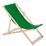 Green Blue Tumbona (Verde) Hecha de Madera de Haya, Disponible en 12 Colores, práctica, cómoda